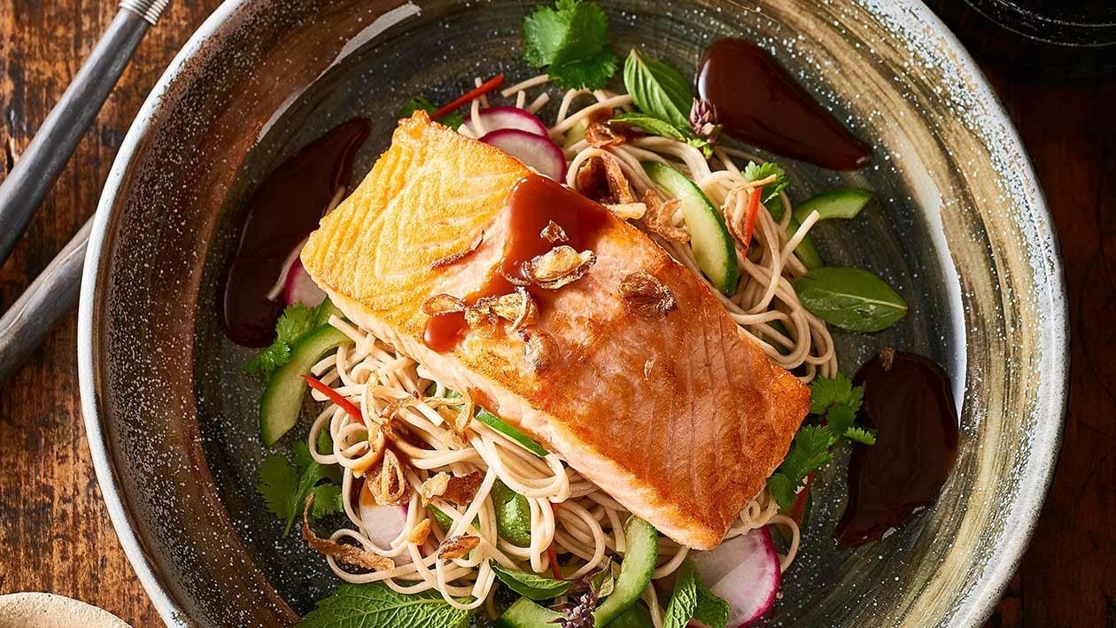 Teriyaki Salmon, Soba Noodle Salad – - Recipe