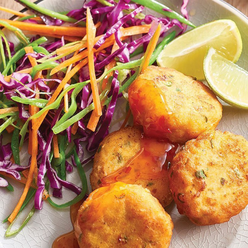 Thai Fish Cakes with an Asian slaw