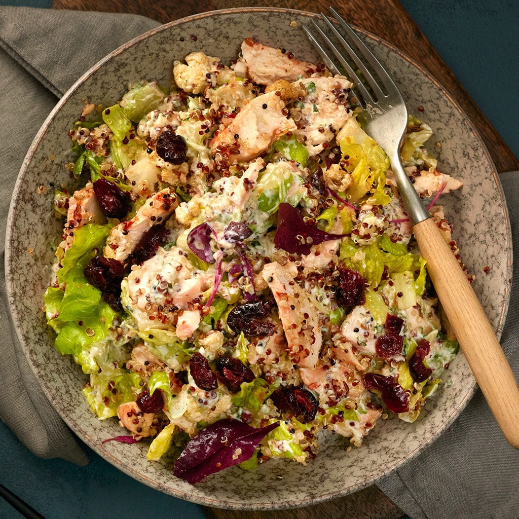 Peri-Peri Chicken Salad with a Lime and Yoghurt Dressing