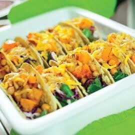 Flaming Slaw with Smashed Chickpeas and Butternut