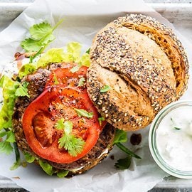 Healthy Vegan Burger made from Wild Rice