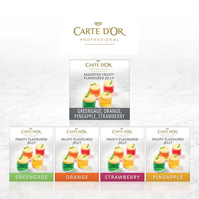 CARTE D'OR Strawberry Jelly - 2 Kg - Carte D’Or Jelly is quick to make, comes in a variety of colourful fruity flavours and sets every time.*
*Follow on pack recipe
