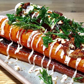 Pressure Caramelized Carrots with Zaatar Mayonnaise